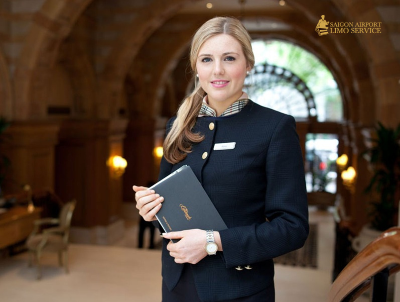 Saigon Airport Limo Concierge Service Professional female concierge representing Saigon Airport Limo's exclusive personalized service for luxury travelers in Vietnam.